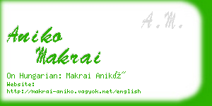 aniko makrai business card